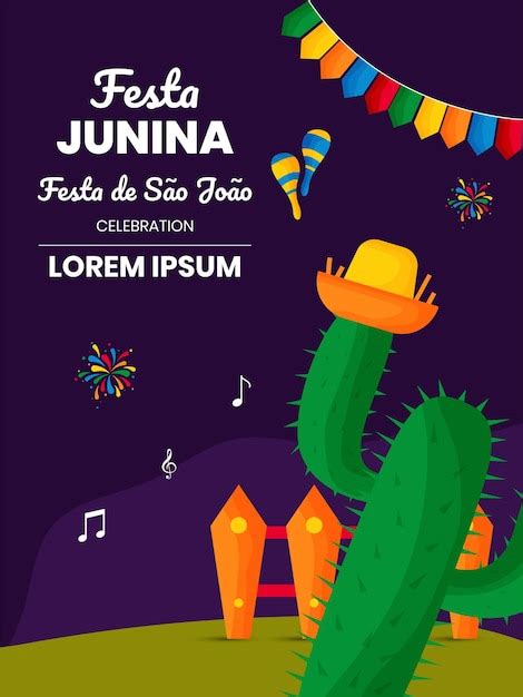 Festa junina festival tradicional brasileño celebración fiesta flyer