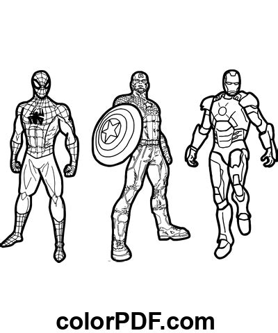 Мстители для детей – Раскраски и книги в формате PDF