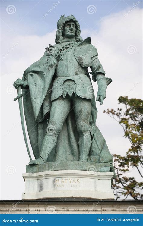 Statue Of Matthias Corvinus Hunyadi Matyas King Of Hungary Editorial