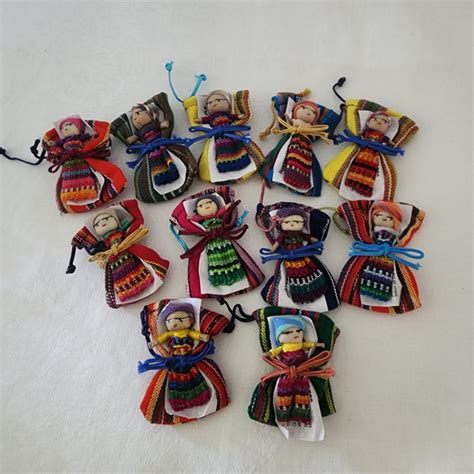 Guatemalan Worry Doll Lovely Sunshine Crystals