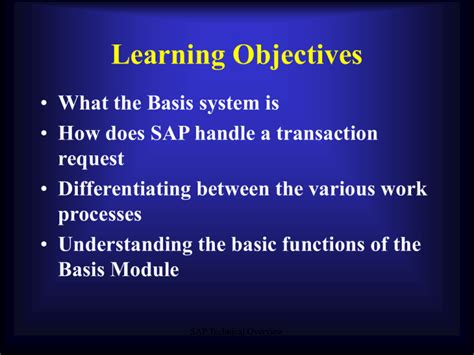 Sap Technical Overview