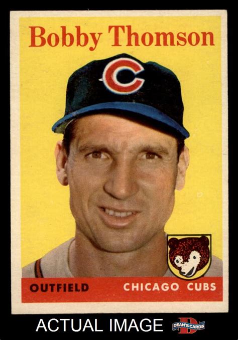 1958 Topps 430 Bob Bobby Thomson