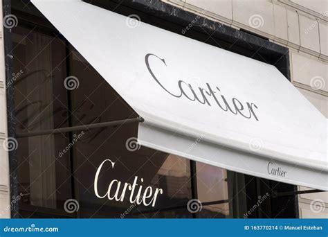 Cartier Logo On Cartier Store Editorial Stock Image Image Of Sign Boutique 163770214