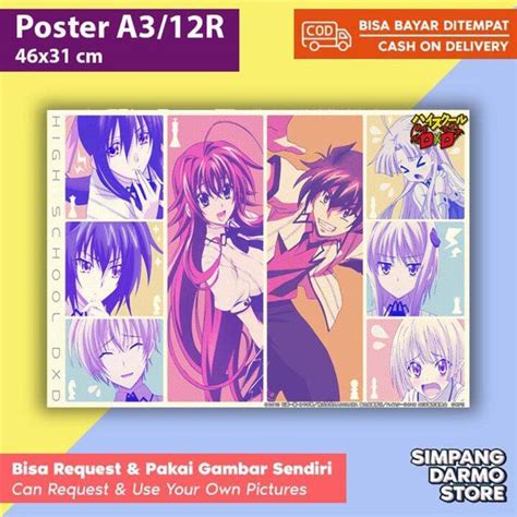 Poster High School Dxd Anime Terbaru Tersedia Berbagai Ukuran A4 A3