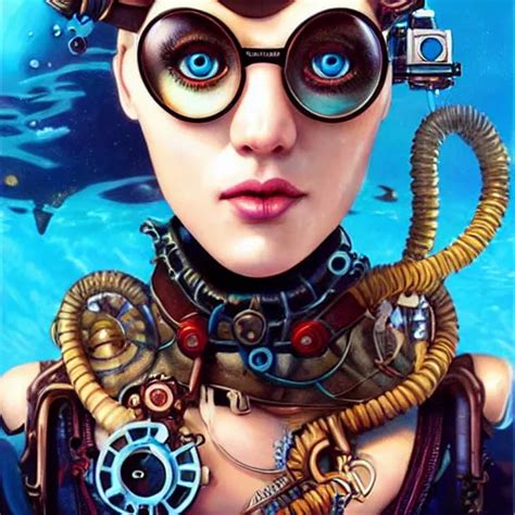 Lofi Underwater Steampunk Portrait Pixar Style By Stable Diffusion