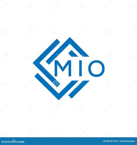 Mio Letter Logo Design On White Background Mio Creative Circle Letter