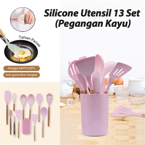 Jual Uphome Spatula Set Silikon Tahan Panas Silicone Utensil Set Pcs