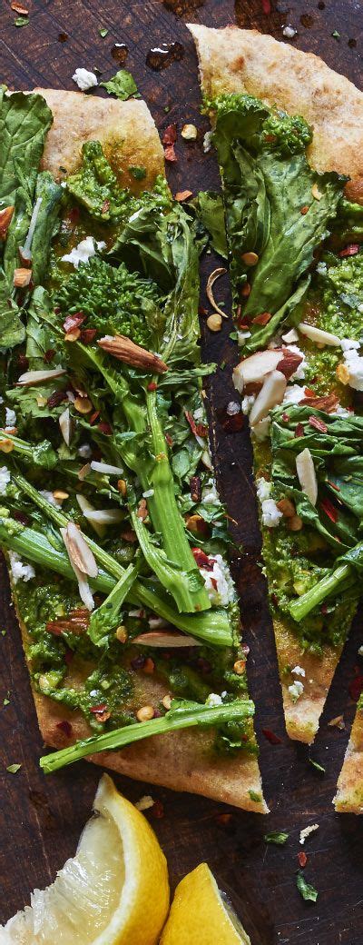 Roasted Broccoli Rabe And Pesto Flatbread Andy Boy Healthy Recipes