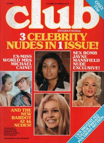 Club International Magazine Vol 10 No 4 1981 Jayne Mansfield