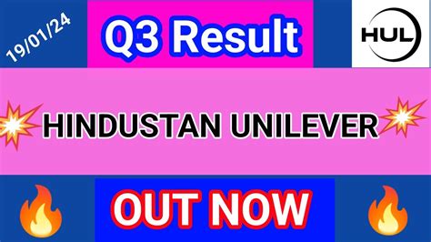 HINDUSTAN UNILEVER Q3 RESULTS HINDUSTAN UNILEVER LIMITED Q3 RESULTS