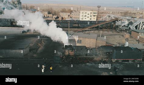 Hami China January 14 2024 The Last Steam Locomotive In The Sandaoling Coal Mine Which