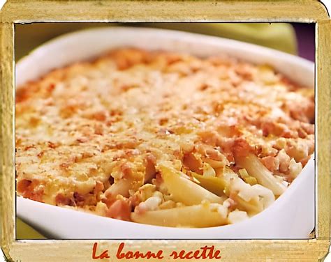 Recette De Gratin De Pates Au Jambon Par Lioxy