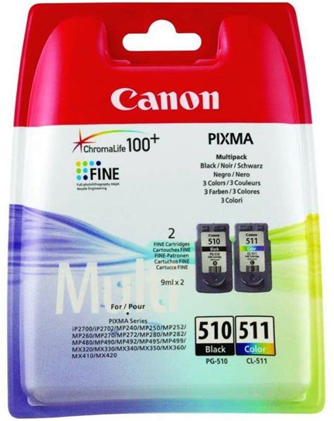 Canon PG 510 CL 511 Tusze Komplet Do Canon MP230 250 252 258 260