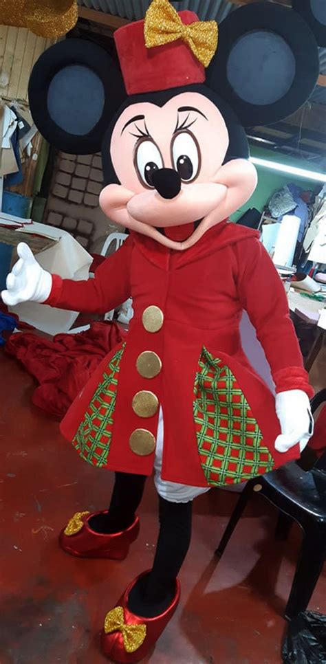 Christmas Minnie Mouse Mascot Costume Adult Christmas Costume Etsy