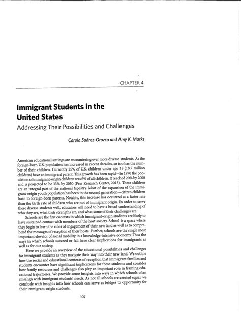 (PDF) Immigrant Students in the United States: Addressing Their ...