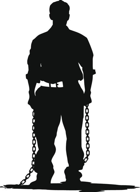 AI generated Silhouette prisoner black color only full body 40549050 ...