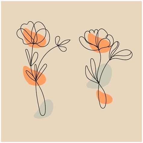 Elementos Decorativos Florales Dibujados A Mano Por Vector Vector Premium