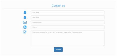 Bootstrap Contact form Template | Letter Example Template