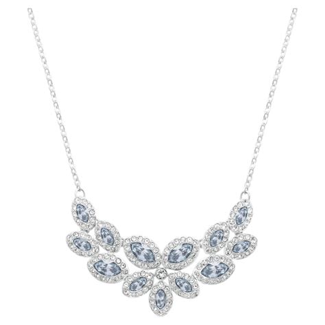 Baron Necklace Blue Rhodium Plated