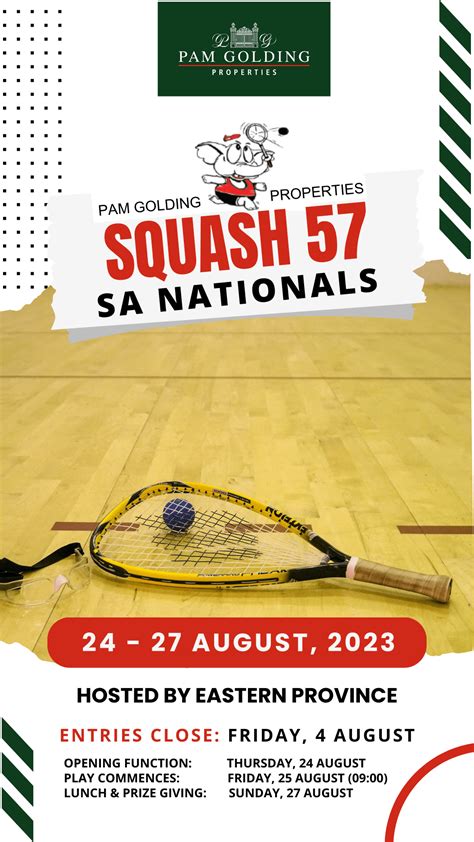 Pam Golding Properties champions the Squash 57 SA Nationals 2023 – The Know