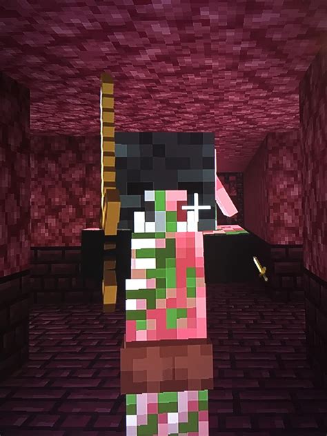 Pigman Wearing Wither Skull : r/Minecraft