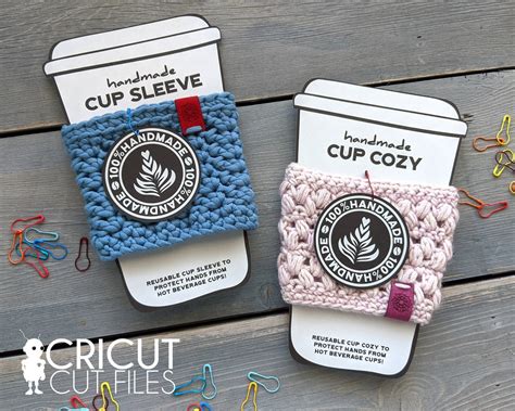 CRICUT Cup Cozy and Cup Sleeve Templates for handmade cup | Etsy