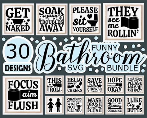 Funny Bathroom Svg Bundle Restroom Svg Files For Cricut Sexiz Pix