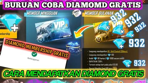 CARA MEMBELI DIAMOND MEMBERSHIP MINGGUAN TERBARU FREE FIRE DIAMOND