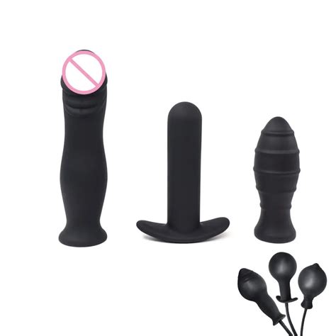 Inflatable Anal Plug Silicone Inflate Anal Butt Expandable Anal Dilator