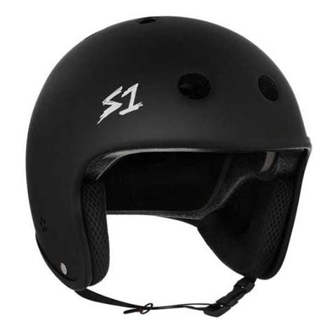 S One Retro Lifer Black Matte Skateboard Helmet