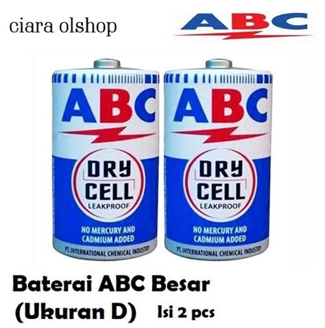 Battery Baterai Abc Biru Besar Ukuran D R S Isi Pcs Lazada Indonesia