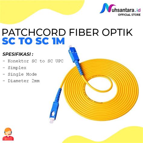 Jual Kabel Patchcord SC SC UPC 1m Fiber Optik Single Mode Patch Cord SC