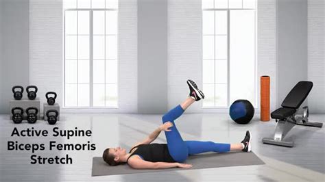 Active Supine Biceps Femoris Stretch | myworkouts.io