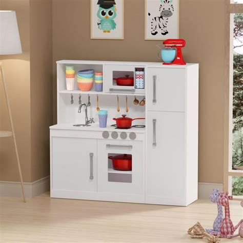 Mini Cozinha Infantil Branco Princesinha Pia Fogão MDF Geladeira MC