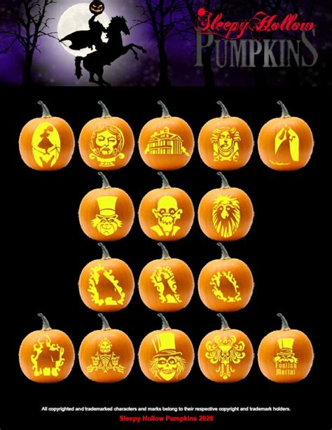 Haunted Mansion Pumpkin Carving Patterns Printable Pdf Etsy