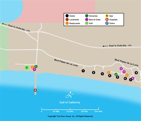 Map Of Rocky Point Mexico - Sandy Beach Condos Section One