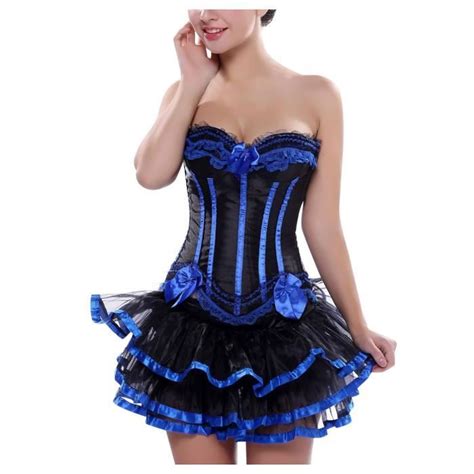 Femmes Lady Sexy Lace Lingerie Striped Zipper Underwear Body Nightdress N67505 Bleu Cdiscount