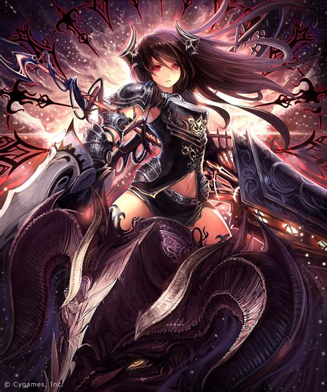 Wallpaper Illustration Long Hair Anime Girls Armor Red Eyes