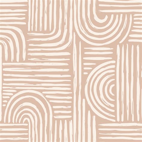 Lines In The Sand – Terracotta - Wallpaper - Mint Art Co