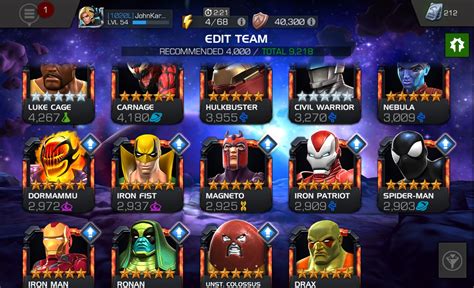 Roaster Of Only 5 God Tier Champions — Marvel Contest Of Champions