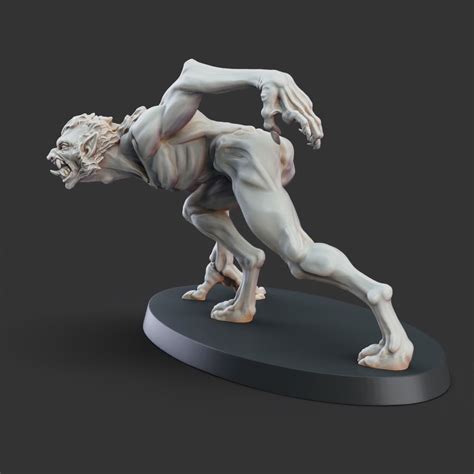 Wolfman 3d Printable Ttrpg Presupported 32mm Scale 3d Model 3d Printable Cgtrader