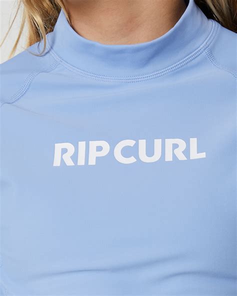 Rip Curl Classic Surf Ss Rash Vest Girl Mid Blue Surfstitch