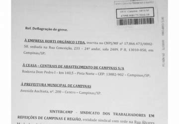 Sintercamp Protocola Aviso De Greve Contra Empresa Ho