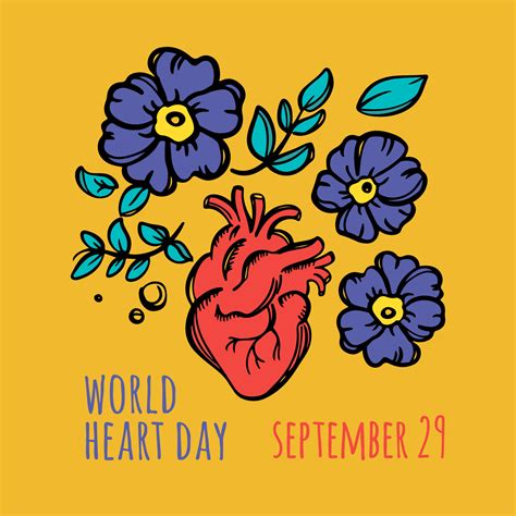 WORLD HEART DAY Medicine Careful Human Health Vector Poster 20454690 ...