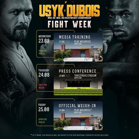 Fight Week Przed Gal Usyk Vs Dubois Knockout Promotions