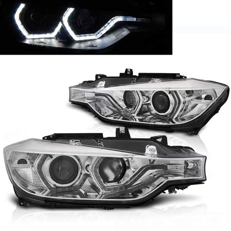 Phares Avant Bmw Serie F F Angel Eyes Led Look Xenon Lci