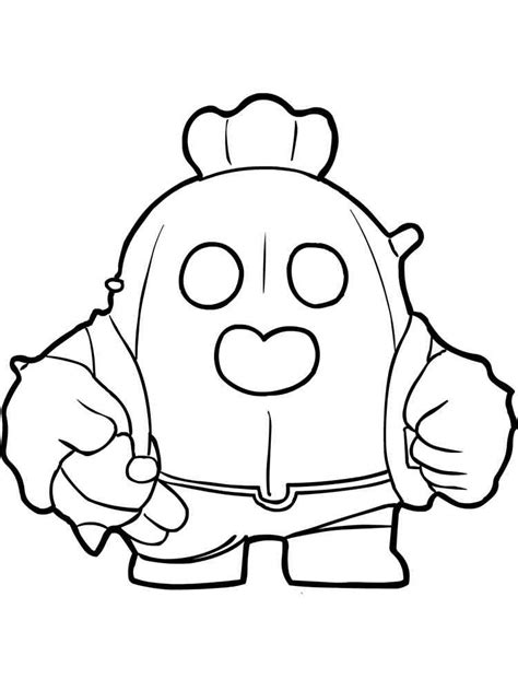 Spike Brawl Stars Coloring Pages