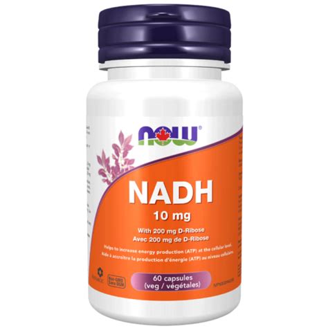 NADH 10 Mg Veg Capsules Now Foods Canada