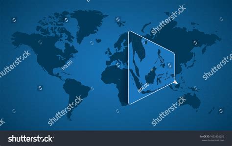 Detailed World Map Pinned Enlarged Map เวกเตอร์สต็อก ปลอดค่าลิขสิทธิ์ 1653835252 Shutterstock