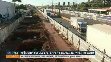 Meio Dia Paraná Maringá Trânsito na marginal da BR 376 é liberado